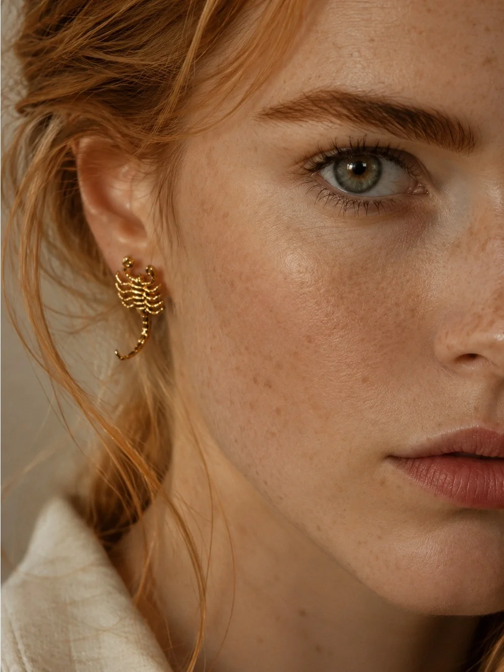 Gold plated Scorpion Drop Earrings